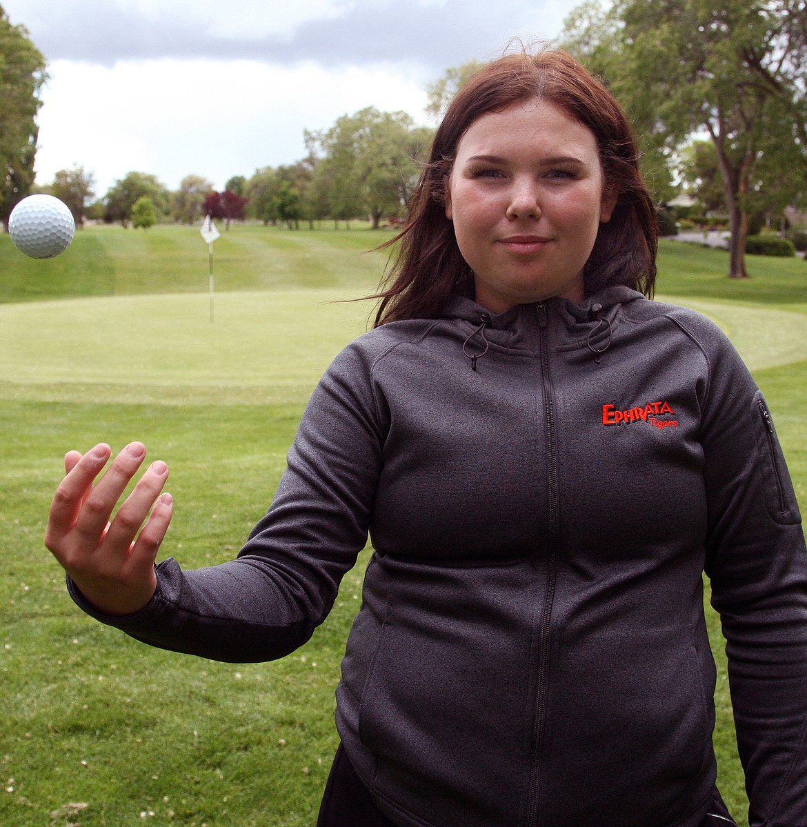 Rodney Harwood/Columbia Basin Herald
Ephrata junior Kenedee Peters is one of the favorites to win the medalist honors next week at the 2A state golf championships at Indian Canyon Golf Course in Spokane.