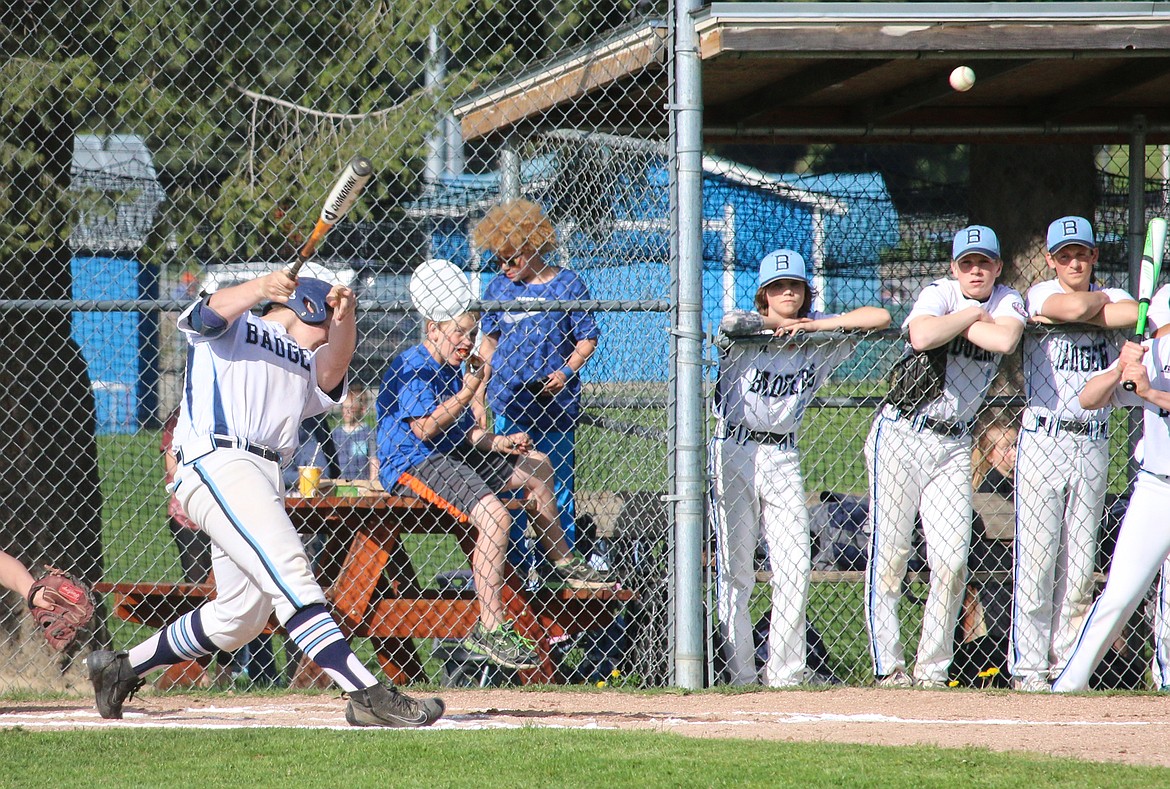 Photo by MANDI BATEMAN
Brady Bateman gets a hit.