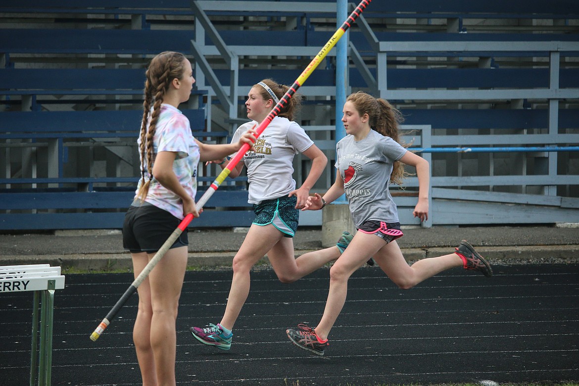 Photo by MANDI BATEMAN
Practice for the track team continues as many turn their sites toward state.