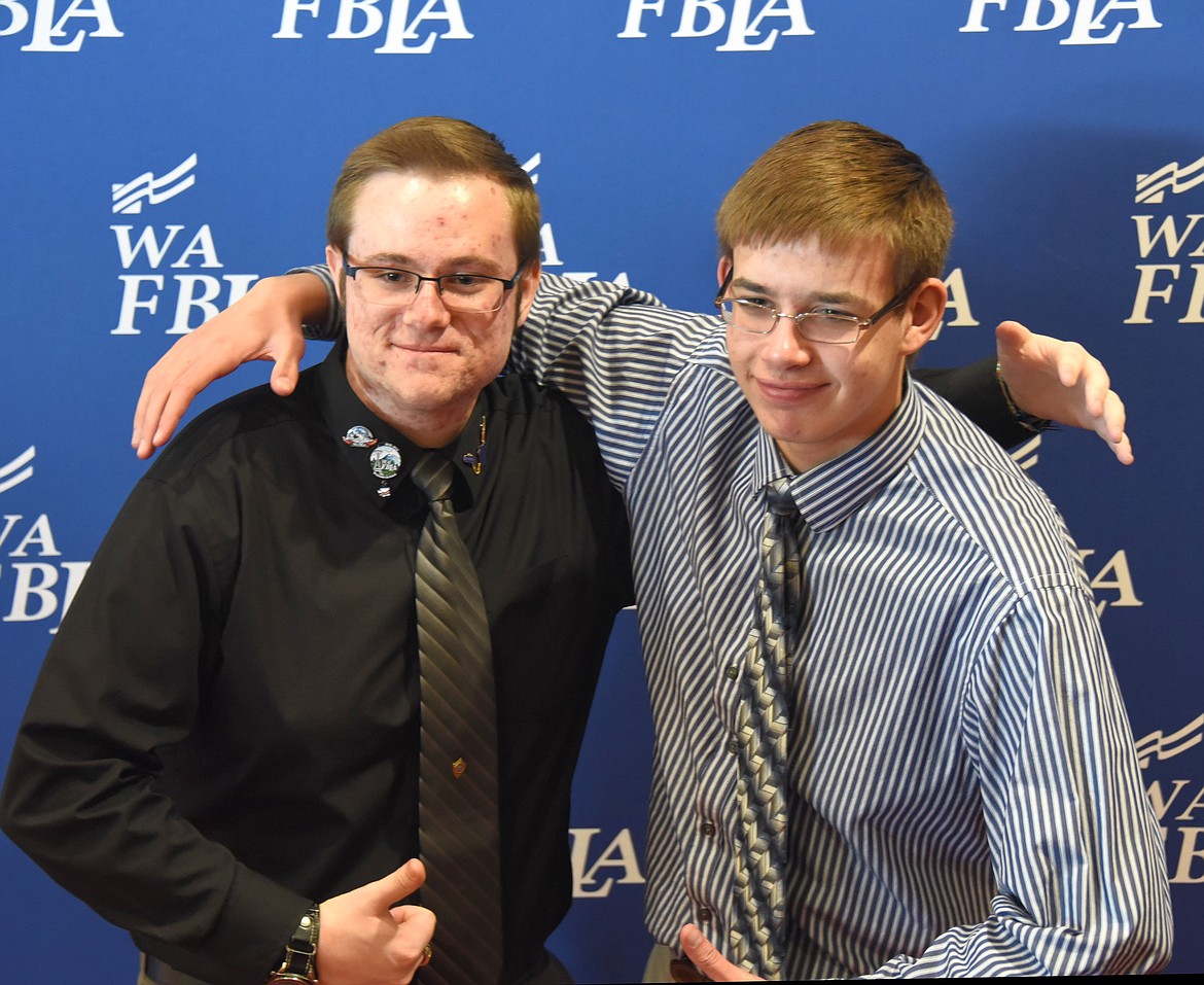 Courtesy photo
Grant Bewick (left) and Micah Johnson won a state championship with their retro video game in FBLA competition.