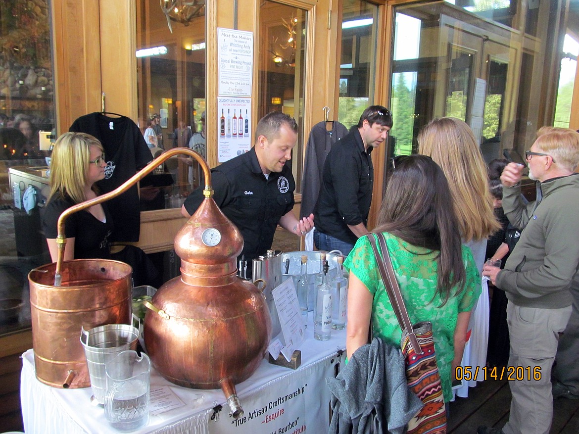 THE CREW from Whistling Andy Distilling hand out cocktails at last year&#146;s Distillers Fest, part of Feast Whitefish. (Courtesy photo)