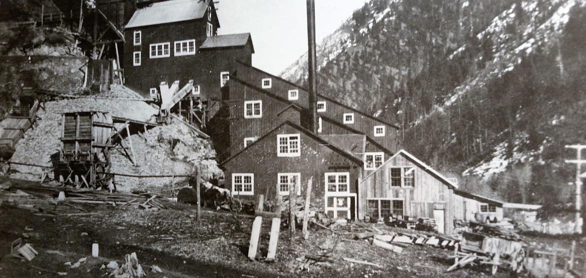 The Flat Creek-Iron Mountain Mine operated in the late 1800&#146;s until the mid-1900&#146;s. Now all that remains are a few cement slabs. (Photo courtesy of Mineral County Historical Society).