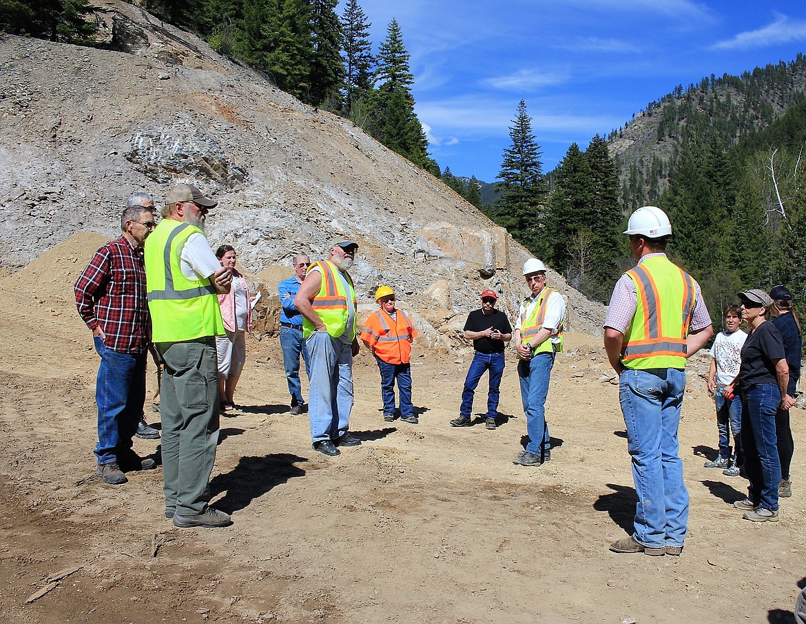 DEQ, EPA, STAC and local community residents took a tour of the old mine site to see how the clean-up efforts were coming along and were given the opportunity to ask questions and voice their concerns. (Kathleen Woodford/Mineral Independent).