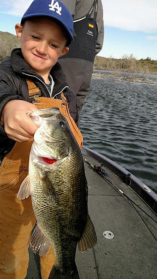 Courtesy photo - Mason Meseberg caught and released this nice Largemouth bass on a tube bait in the sand dunes.