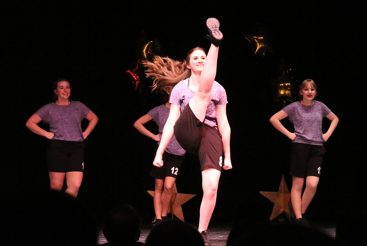 Photo by MANDI BATEMAN
Hannah Sims stands out during the fitness portion of the DYW program.