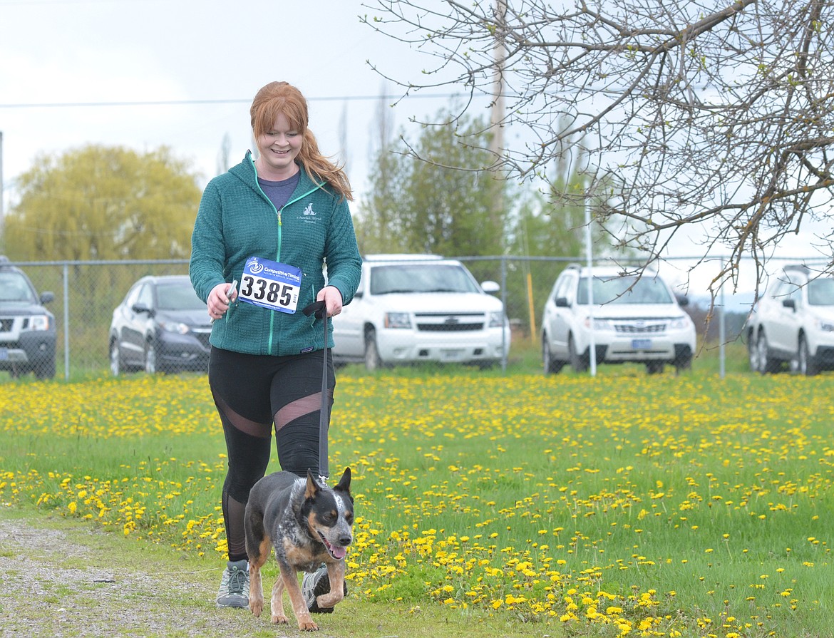 Runners and their dogs competed in the 8th annual WAG race Sunday morning at the Whitefish Hugh Rogers WAG dog park. (Heidi Desch/Whitefish Pilot)