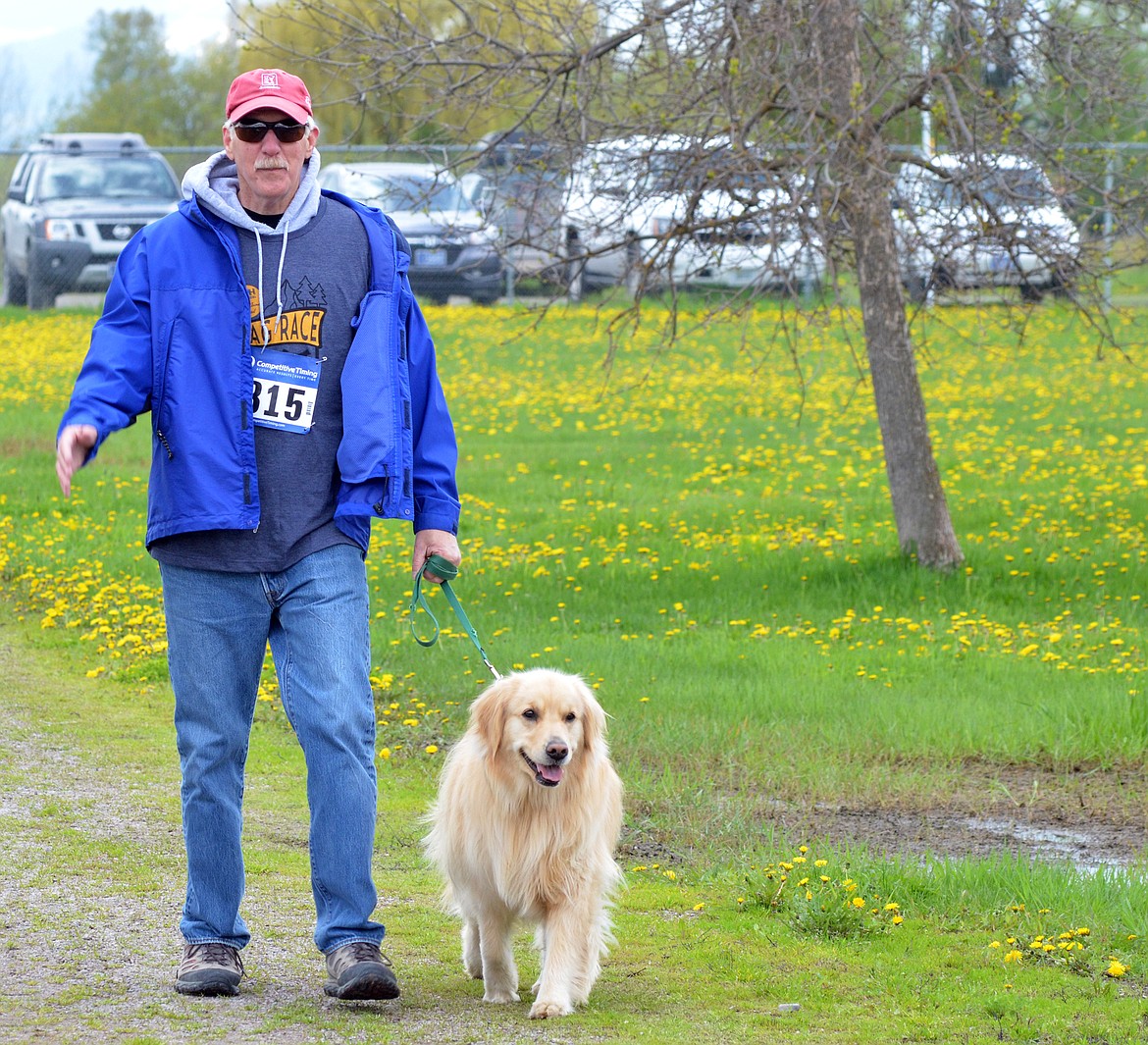 Runners and their dogs competed in the 8th annual WAG race Sunday morning at the Whitefish Hugh Rogers WAG dog park. (Heidi Desch/Whitefish Pilot)