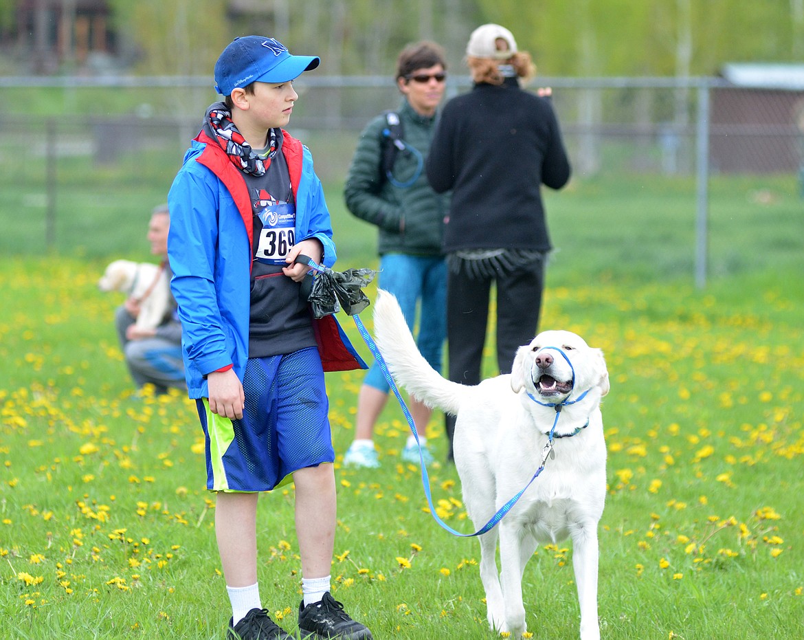 Runners and their dogs competed in the 8th annual WAG race Sunday morning at the Whitefish Hugh Rogers WAG dog park. (Heidi Desch/Whitefish Pilot)