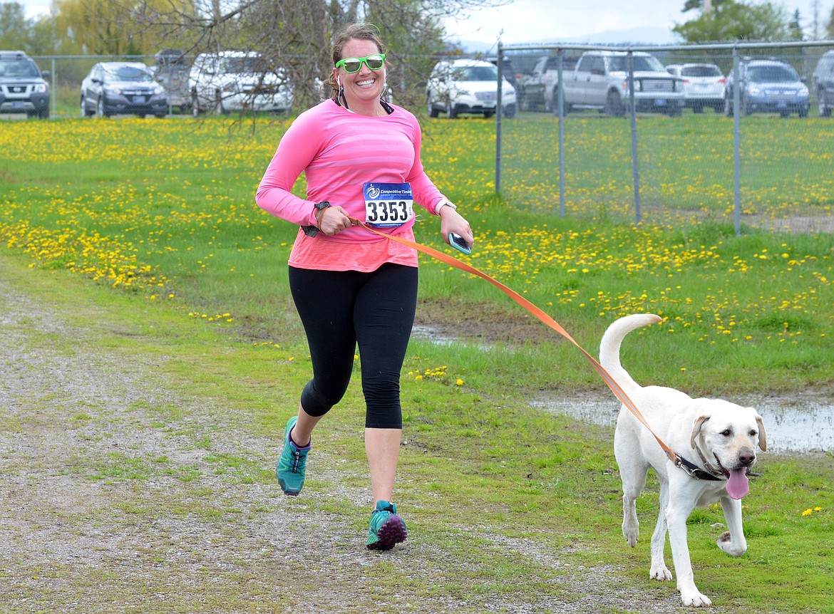 Runners and their dogs competed in the 8th annual WAG race Sunday morning at the Whitefish Hugh Rogers WAG dog park. (Heidi Desch/Whitefish Pilot)