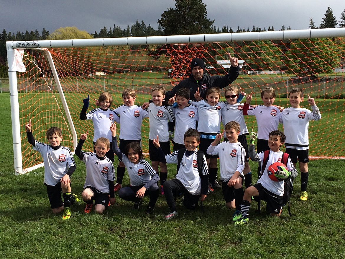 Courtesy photo
The Sting Timbers FC U9 Yellow boys soccer team went undefeated at the recent Bill Eisenwinter Hot Shot Tournament. In the front row from left are Parker Sterling, Beckett Larson, Milo Griebel, Josh Rojo, Reese Crawford and Preston Samayoa; and back row from left, Aiden Smith, Hudson Barlow, Paxton Grant, Charlie Dircksen, Drake Flower, Bear Coleman, Reilly Smith and Isaac Lowder; and rear, coach Ryan Flowers.