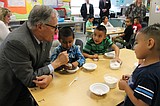 Play dough with the governor