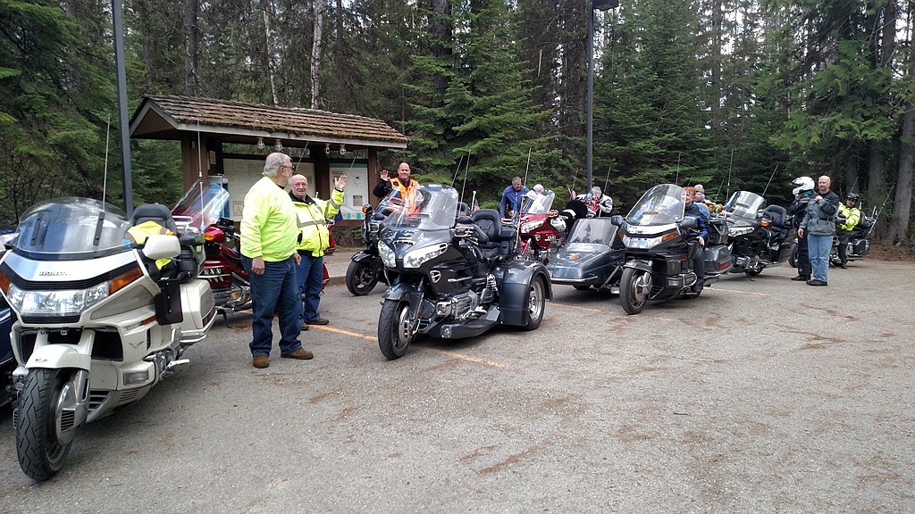 Courtesy photo
Members of the Region 1 Idaho District Chapter H of the Gold Wing Road Riders Association take a break during a ride in 2016.