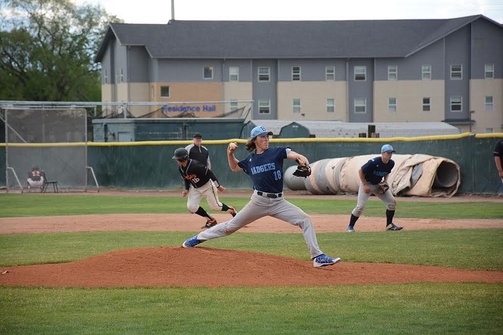 Photo by ROBERT LAVALA
Shayne Walker pitching at State Championships.