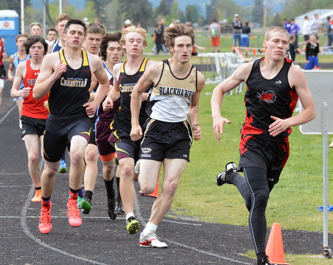 HOT SPRINGS runner James DeTienne qualified for the 800-meter race at the Class A-C state track meet May 26-27 at the Laurel Sports Complex at Laurel High School. (Jason Blasco photos/Clark Fork Valley Press)