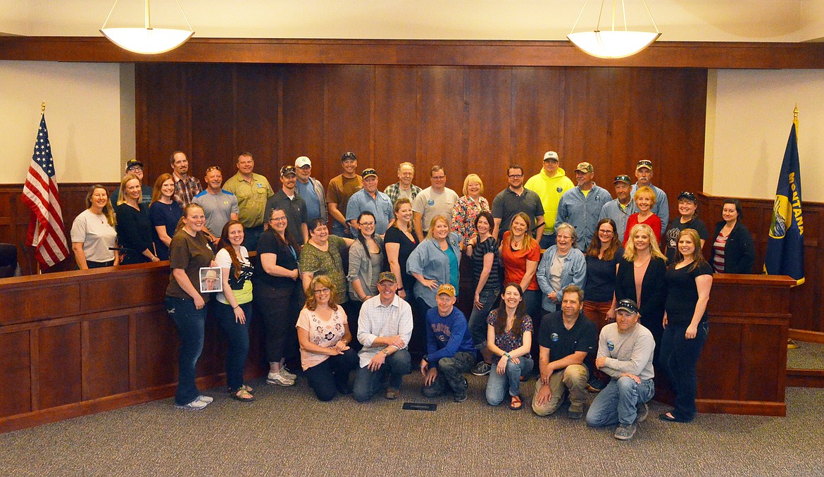 City of Whitefish employees gathered Friday inside Council Chambers on the second floor of City Hall. (Heidi Desch/Whitefish Pilot)