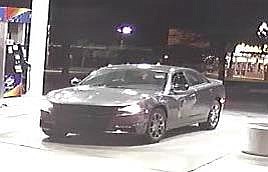 Courtesy photo
The possible suspect vehicle in Sunday&#146;s armed robbery at the Dollar Tree in Coeur d&#146;Alene is a gray Dodge Charger without a front license plate.