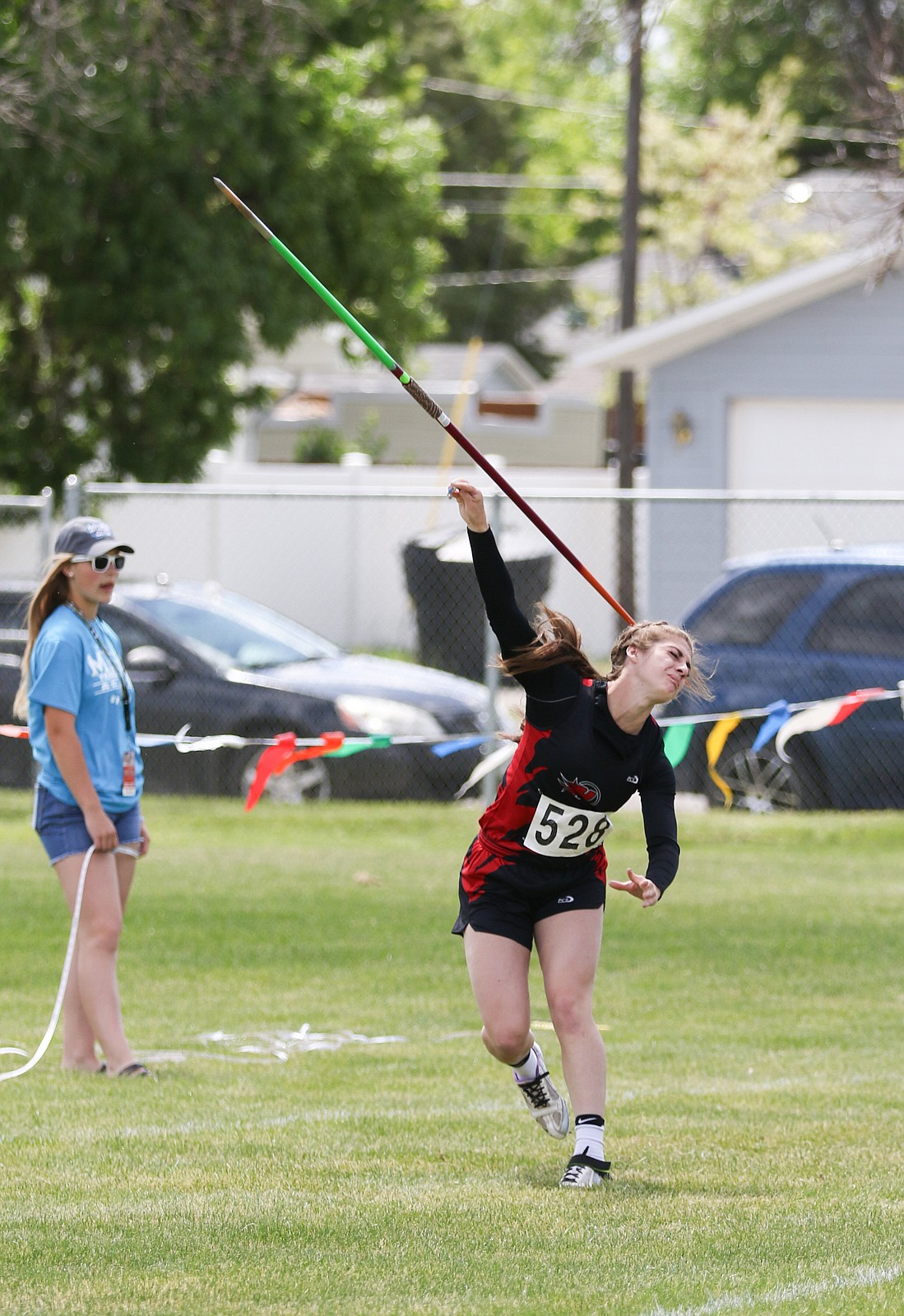 HOT SPRINGS athlete Karly Lawson placed sixth in the javelin at the state meet Saturday with a throw of 117 feet, 7 inches. (Kylie Richter/Clark Fork Valley Press)