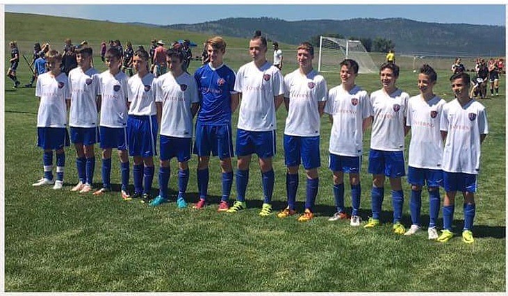 Courtesy photo
The North Idaho Inferno &#146;02 Rojas boys soccer team took second place last weekend in the U15/U16 age group at the Three Blind Refs tournament in Kalispell. On Saturday the Inferno defeated Sandpoint 2-0 in the first game with goals from Braden Munson and Ron Rojas. Bradley Munson earned the shutout. The Inferno lost the second game 2-1 to Helena Arsenal. The Inferno&#146;s lone goal came from Braden Munson. On Sunday morning the Inferno tied Flathead 1-1 with a goal by Josiah Heath and then defeated Wildhorse 4-1 with goals by Caleb Calkins, Braden Munson and Ron Rojas. Pictured from left are  Koby Johnson, Braden Munson, Steven Ball, Ron Rojas, Cade Walker, Michael Simpson, Bradley Munson, Gage Mattern, Conner Lowder, Andrew Baumann, Caleb Calkins and Noah Walsh. Not pictured is Josiah Heath.