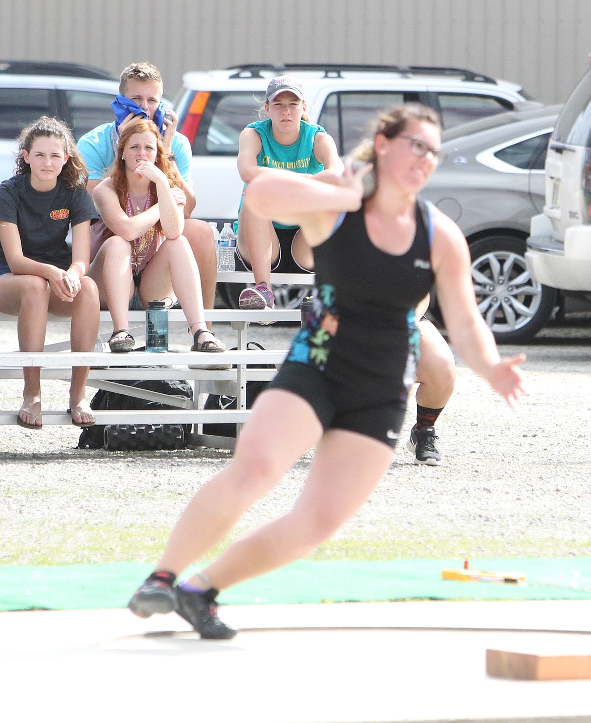 JASON ELLIOTT/Press
Kathleen Young makes an attempt during the shot put at the third annual IronWood Throws Classic. Young won the girls shot put with a mark of 53 feet, five inches.