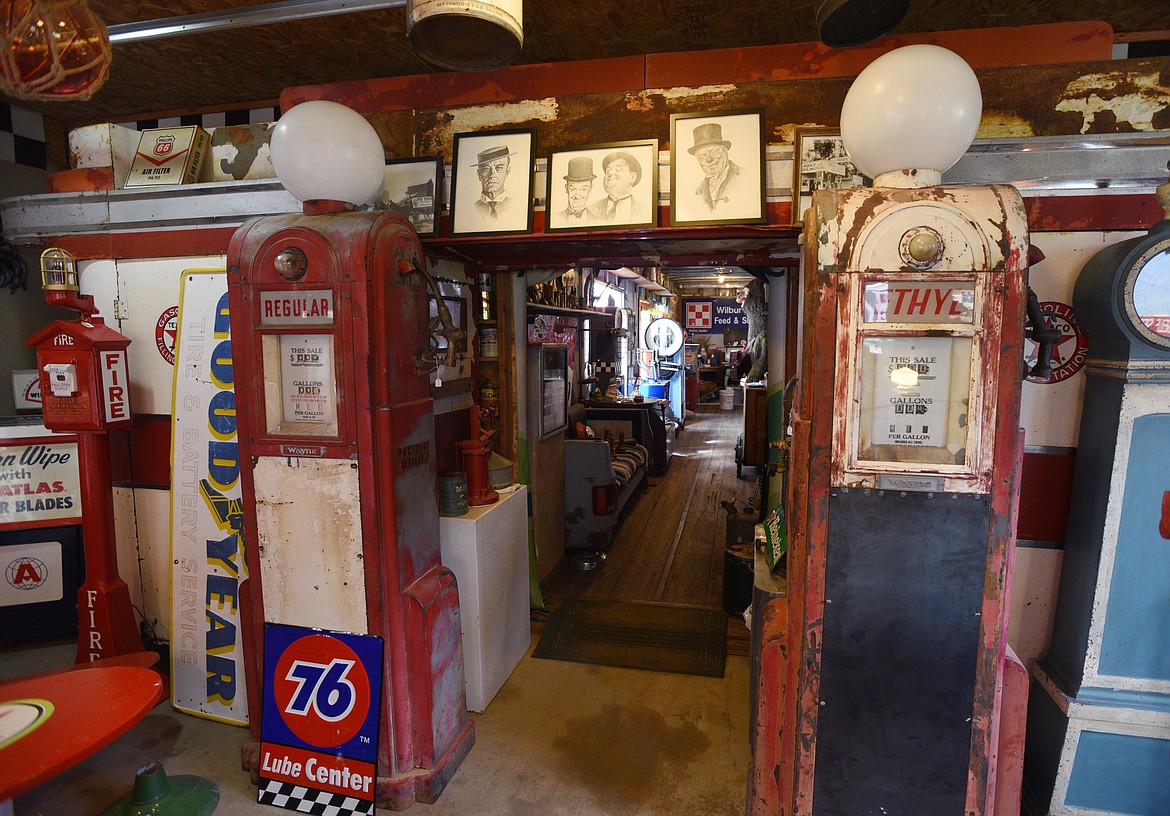 The inside of the gas station at Peddler'z Village. (Aaric Bryan/Daily Inter Lake)