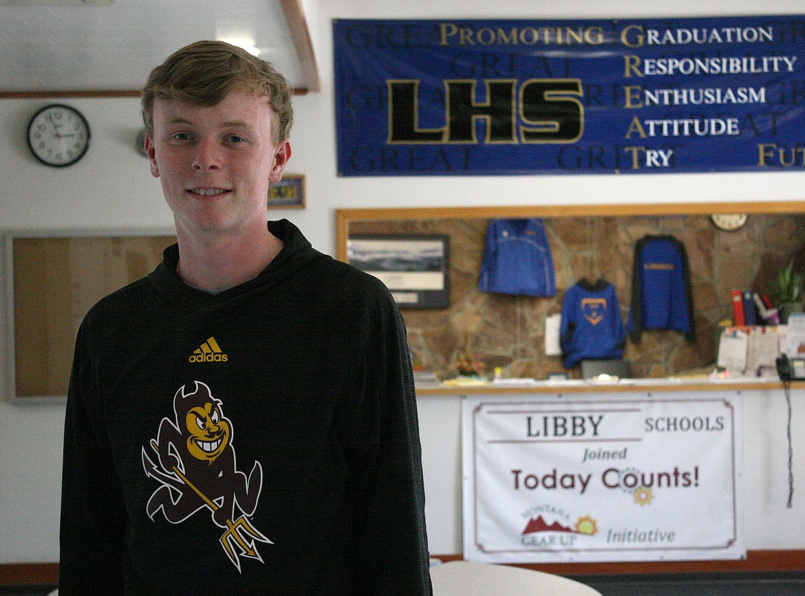 Libby High School golf phenom Ryggs Johnston at Libby High School Wednesday, June 7. (Elka Wood/The Western News)