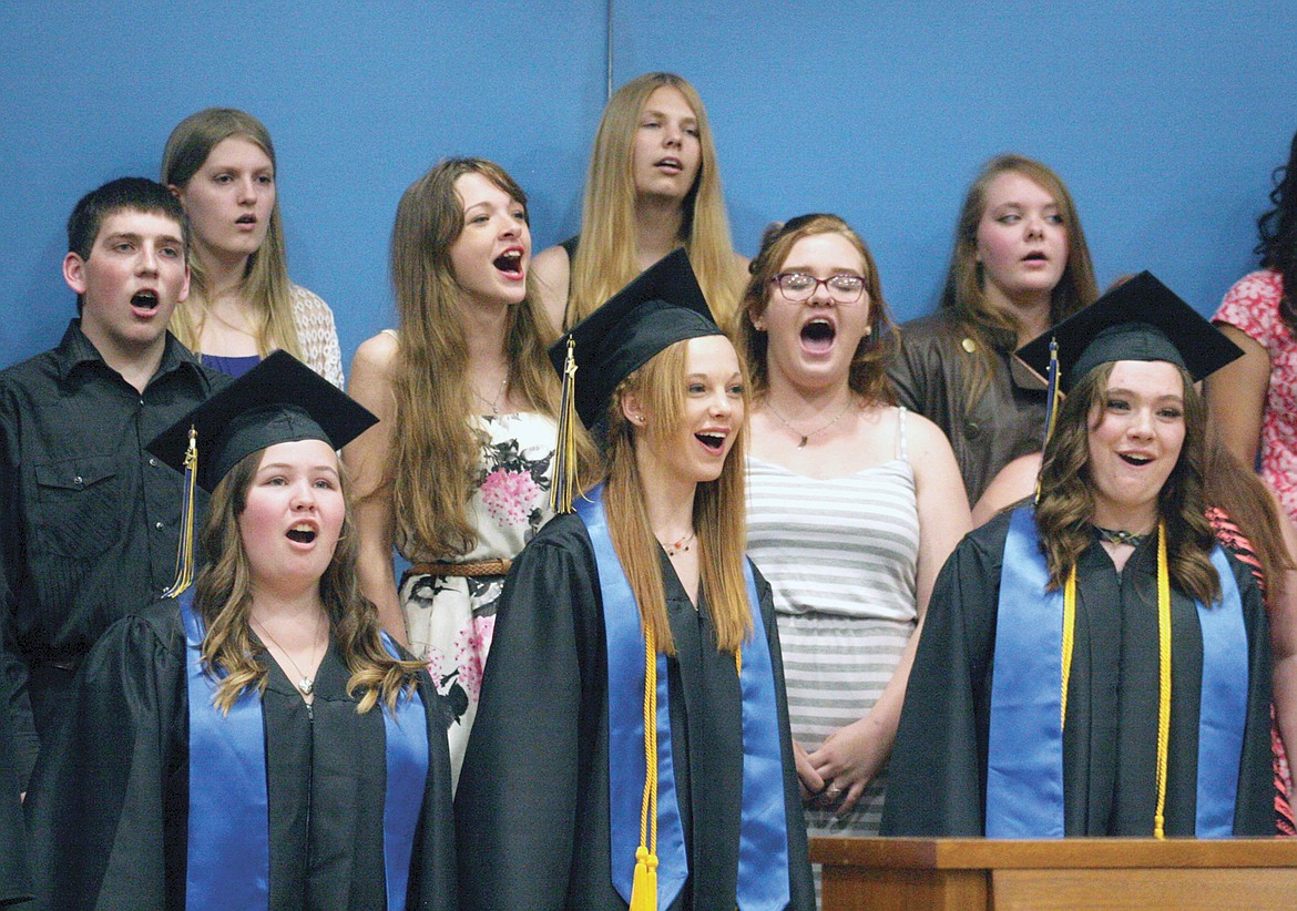 Choir members perform at Libby&#146;s graduation on Saturday, June 3. (Elka Wood/The Western News)