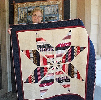 Linda Crosier, an avid quilter, is a member among a local group of women who make over 200 quilts a year.