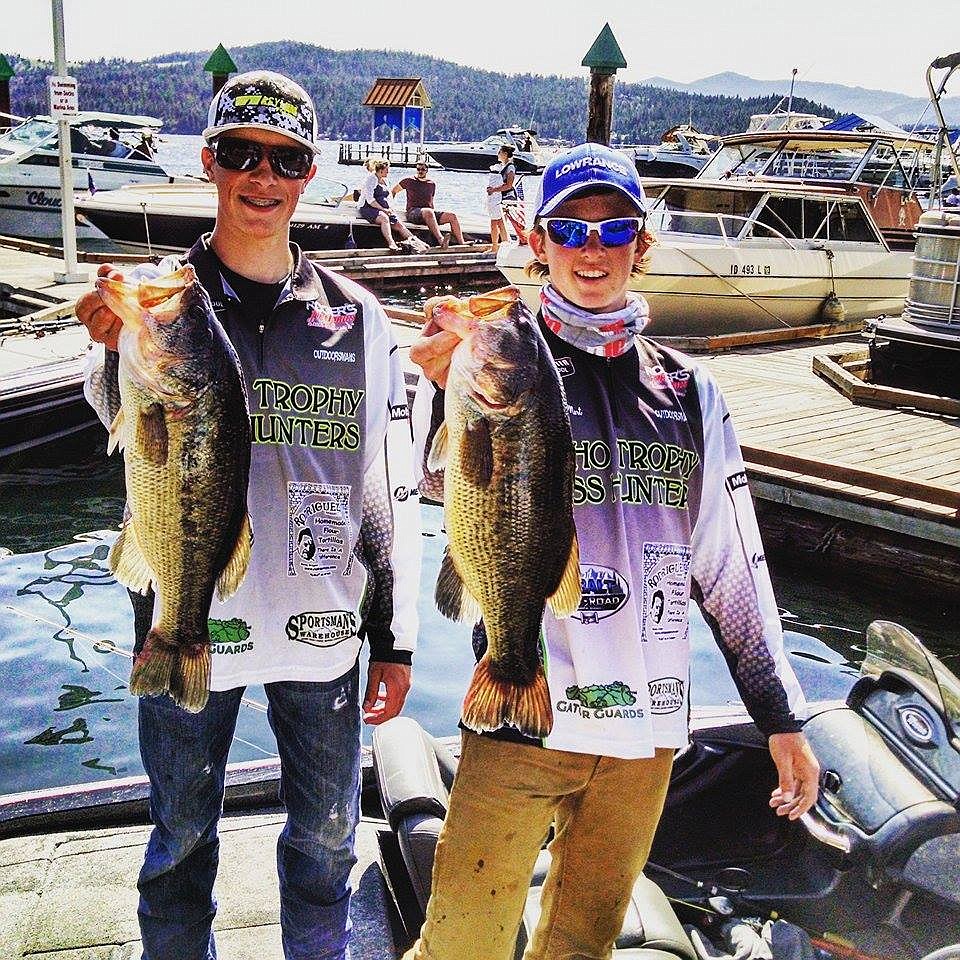 Young fishing enthusiasts Gabe Literall, left, and Bryson Mort show off their catches during the 2015 Reel Weekend sportsman outdoor expo in downtown Coeur d&#146;Alene. The event returns June 10 and 11 with fishing competitions, vendors and family activities in McEuen Park.
