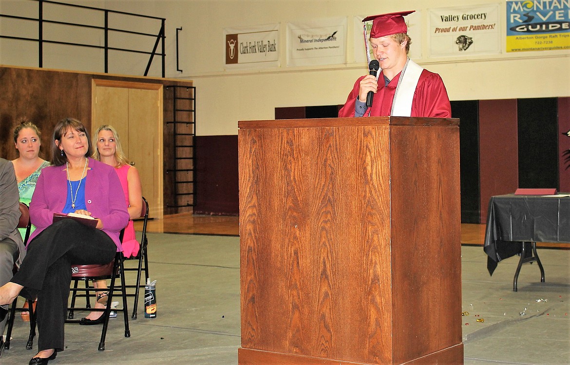 Nick Turnbull was the salutatorian for the Alberton 2017 graduating class. (Kathleen Woodford/Mineral Independent).