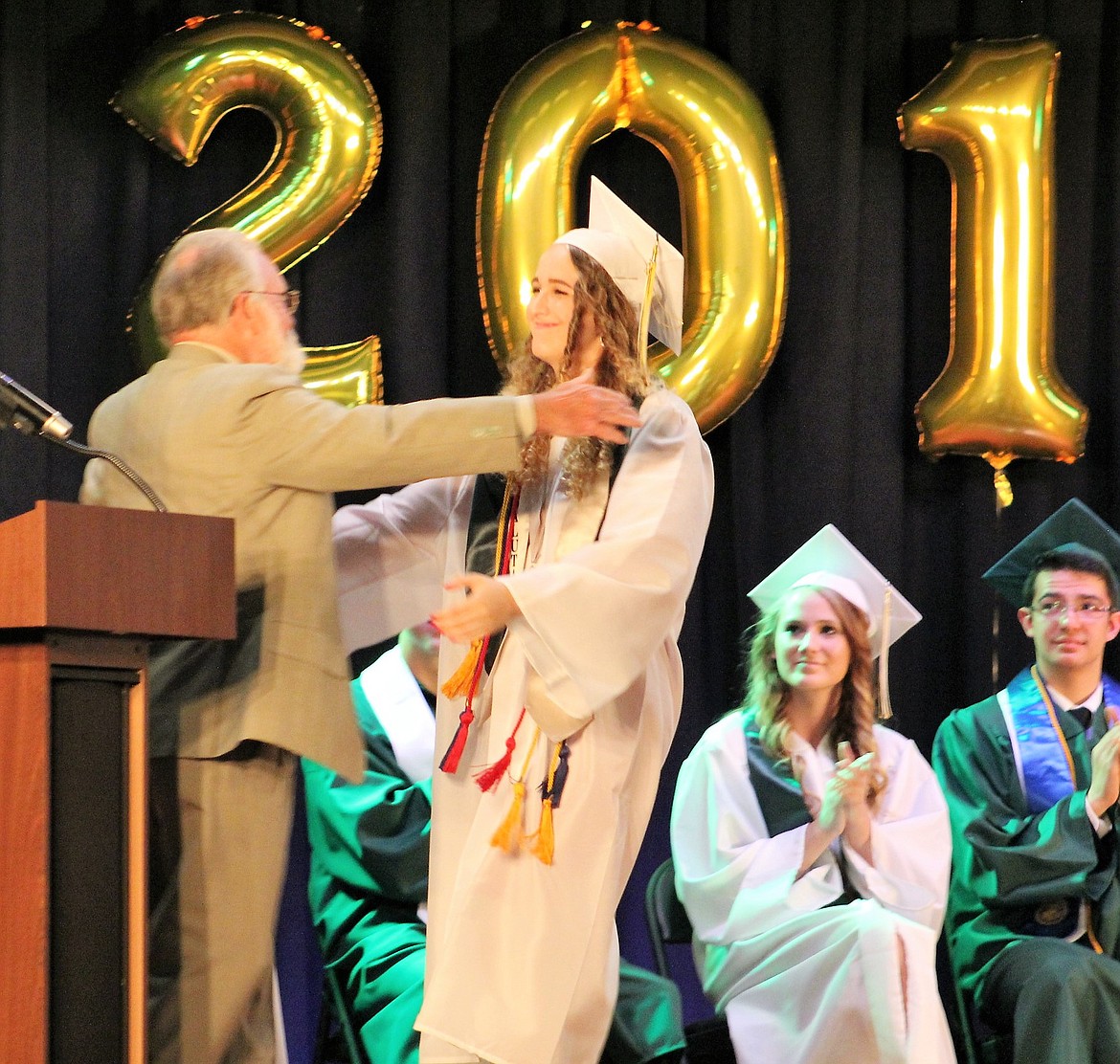 Courtney Cheesman was the salutatorian for the St. Regis graduating class. Sh was also one of the recipients of the American Legion Scholarship. (Kathleen Woodford/Mineral Independent).