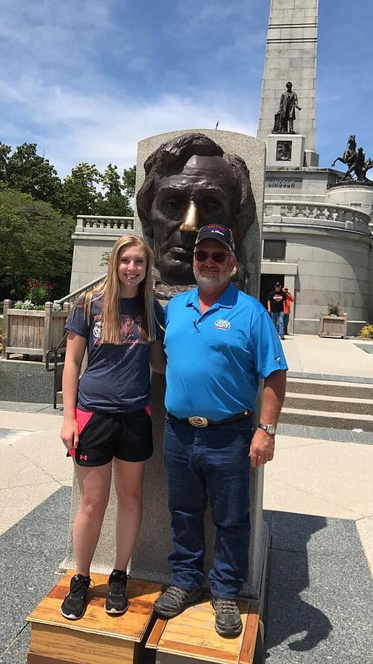 Rifle champ

Jonna Rae Warnken and her dad, Don Warnken, traveled to Bloomington, Ill., to compete in the NRA Rifle Championships where she placed second in the National 3P Air Rifle contest on May 28. She scored 583 on the first day and 581 on day two. (Photo courtesy of Jonna Rae Warnken)