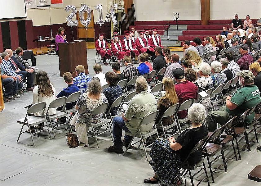 Denise Juneau who was the State Superintendent of Public Instruction was the guest speaker at Alberton&#146;s graduation on May 28. (Photo by Gus Chambers).