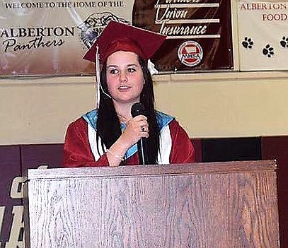 Mackenzie Spence was the class valedictorian for Alberton&#146;s graduating class. (Photo courtesy of Mackenzie Spence)