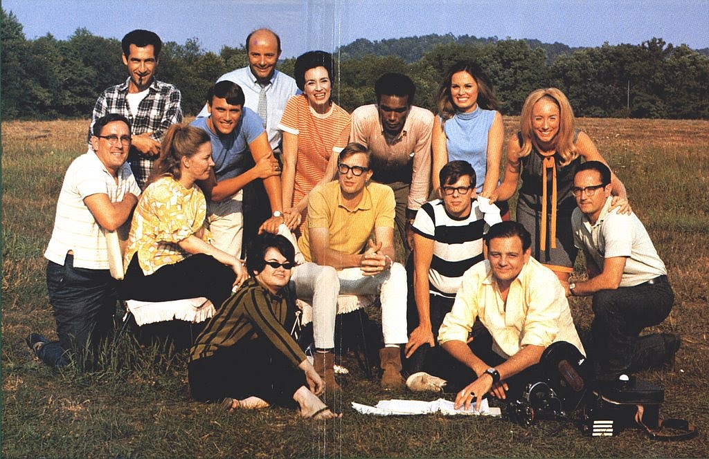 Courtesy photo
This rare color shot shows the main cast and crew of &#147;Night of the Living Dead,&#148; George Romero&#146;s debut 1968 zombie masterpiece. It was completed for just under $115,000 and went on to gross $12 million in the United States and $18 million internationally. Romero is seated on the right in the front.