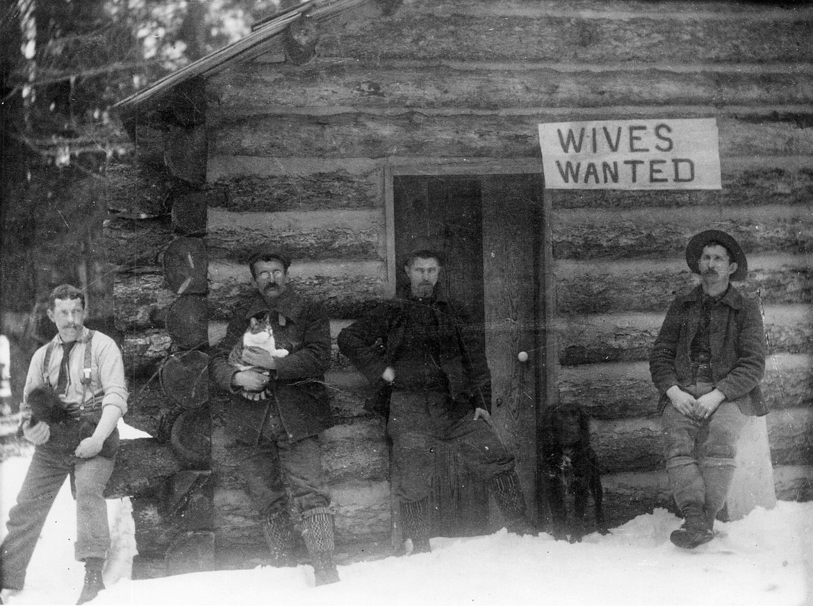 GLACIER NATIONAL PARK ARCHIVES
Men far outnumbered women in the early American West, even as late as 1901 when this photo was taken in Montana.