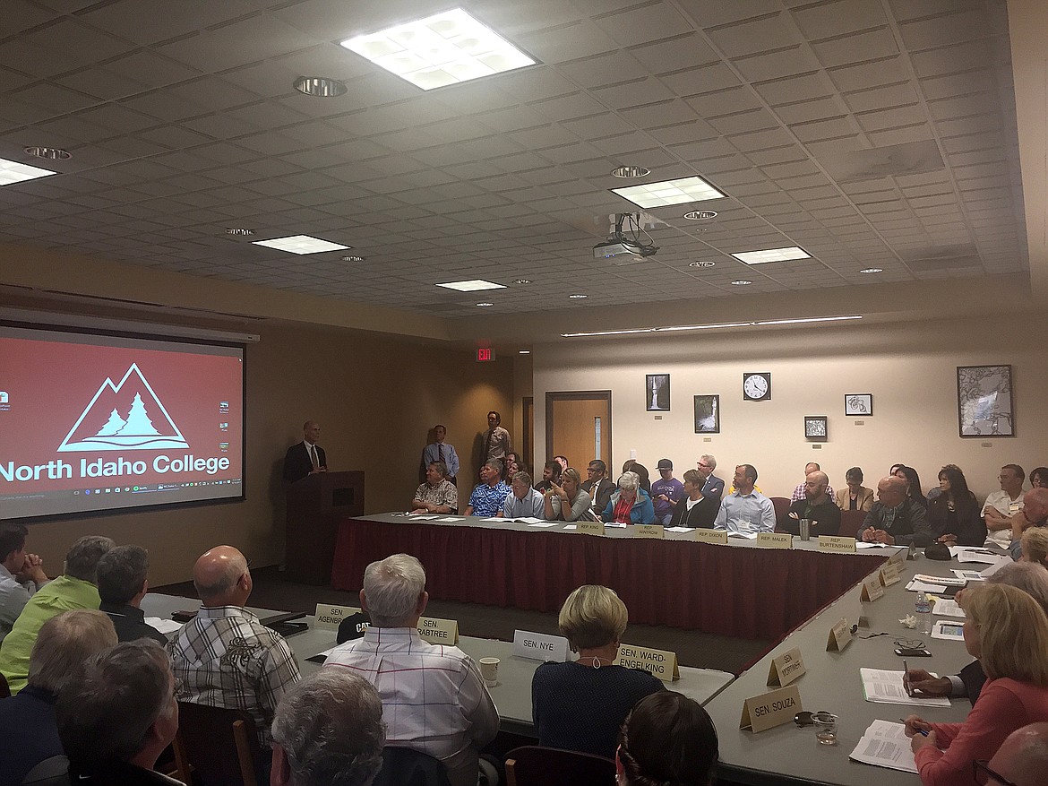 KEITH COUSINS/Press 
Members of the Idaho Legislature&#146;s Joint Finance-Appropriation Committee listen Wednesday as various higher education officials provide updates on various initiatives geared toward increasing the number of residents with a college degree or certificate.