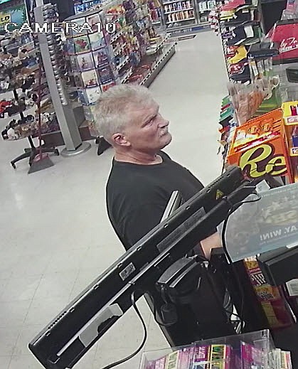 Courtesy of CDA PD
This surveillance photo of the suspect in the Dollar store robberies was taken May 12 during a robbery at a store in New York.