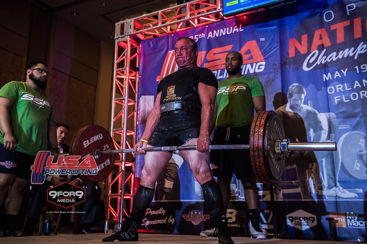 Courtesy photo
Rick Durbin in action at the USA Powerlifting nationals in Orlando, Fla.
