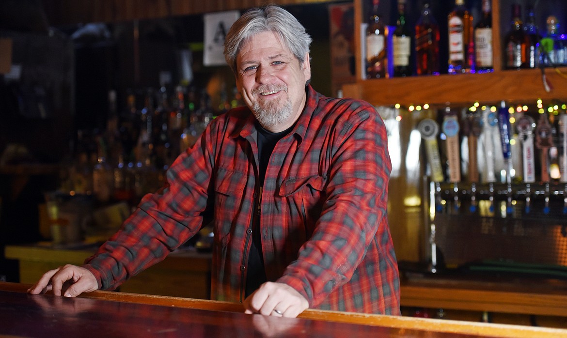 DAVE SHEERAN stands behind the bar at The Remington in downtown Whitefish. Sheeran purchased the bar in late 2016 from its previous owner, Ted Spraul. (Brenda Ahearn/Daily Inter Lake, file)