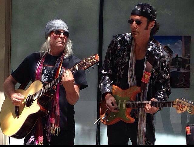 COURTESY PHOTO Jim Lyons and Jimmy Shore, of the band Flight Risk, perform for Street Music Week 2016. This year's event, all of the proceeds from which benefit Second Harvest, kicks off at noon on June 12.