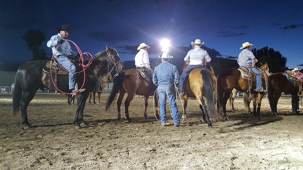 Photo by Mandi Bateman
After the bull riding was over, the arena was turned over to the team ropers.