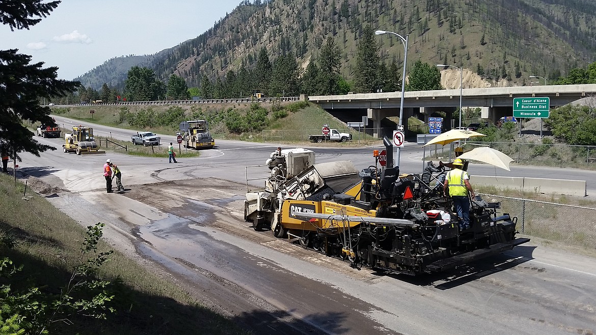 Montana Department of Transportation crews have been working hard on road repairs near Superior and St. Regis). (Photo by John Benda)