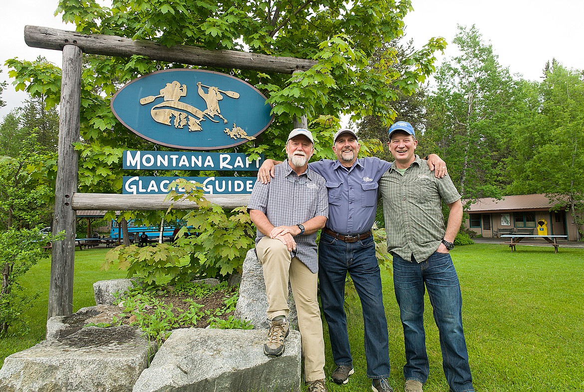 From left, Glacier Guides and Montana Raft partners  Mark O'Keefe, Randy Gayner and Denny Gignoux. (Chris Peterson photo)