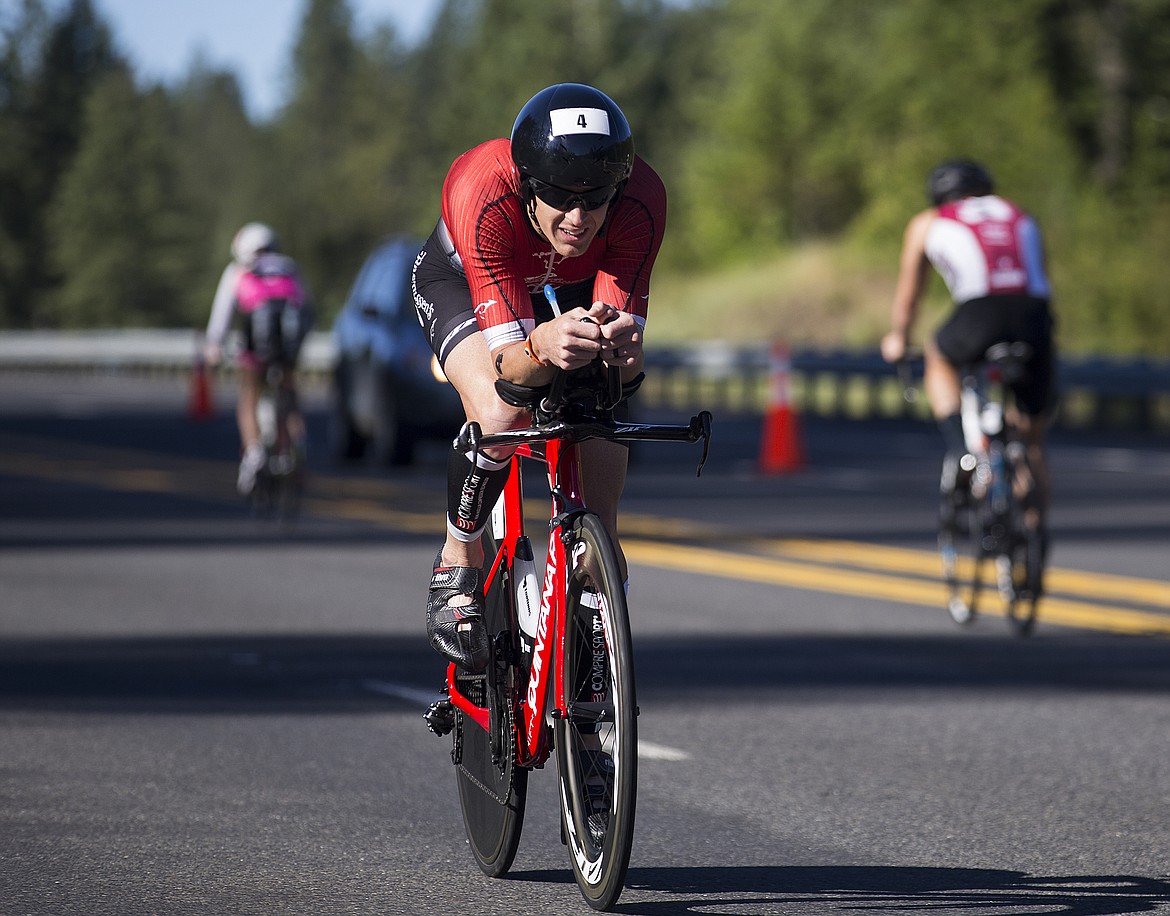 LOREN BENOIT/Press
Matt Hanson, 32, of Storm Lake, Iowa, won Ironman 70.3 Coeur d&#146;Alene with a time of 3 hours, 51 minutes and 16 seconds.