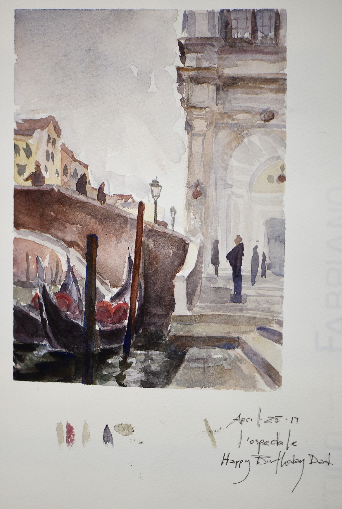 A new watercolor sketch of Venice.