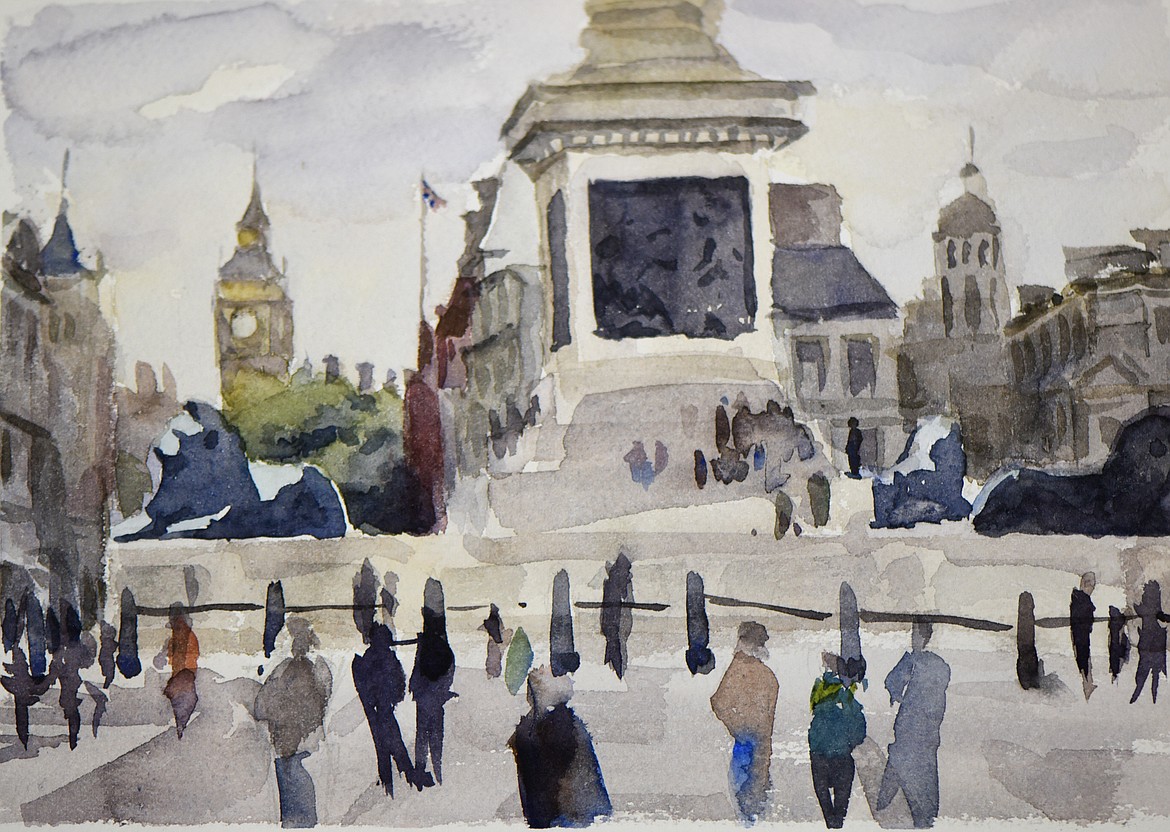 A new watercolor sketch of London by Richie Carter.