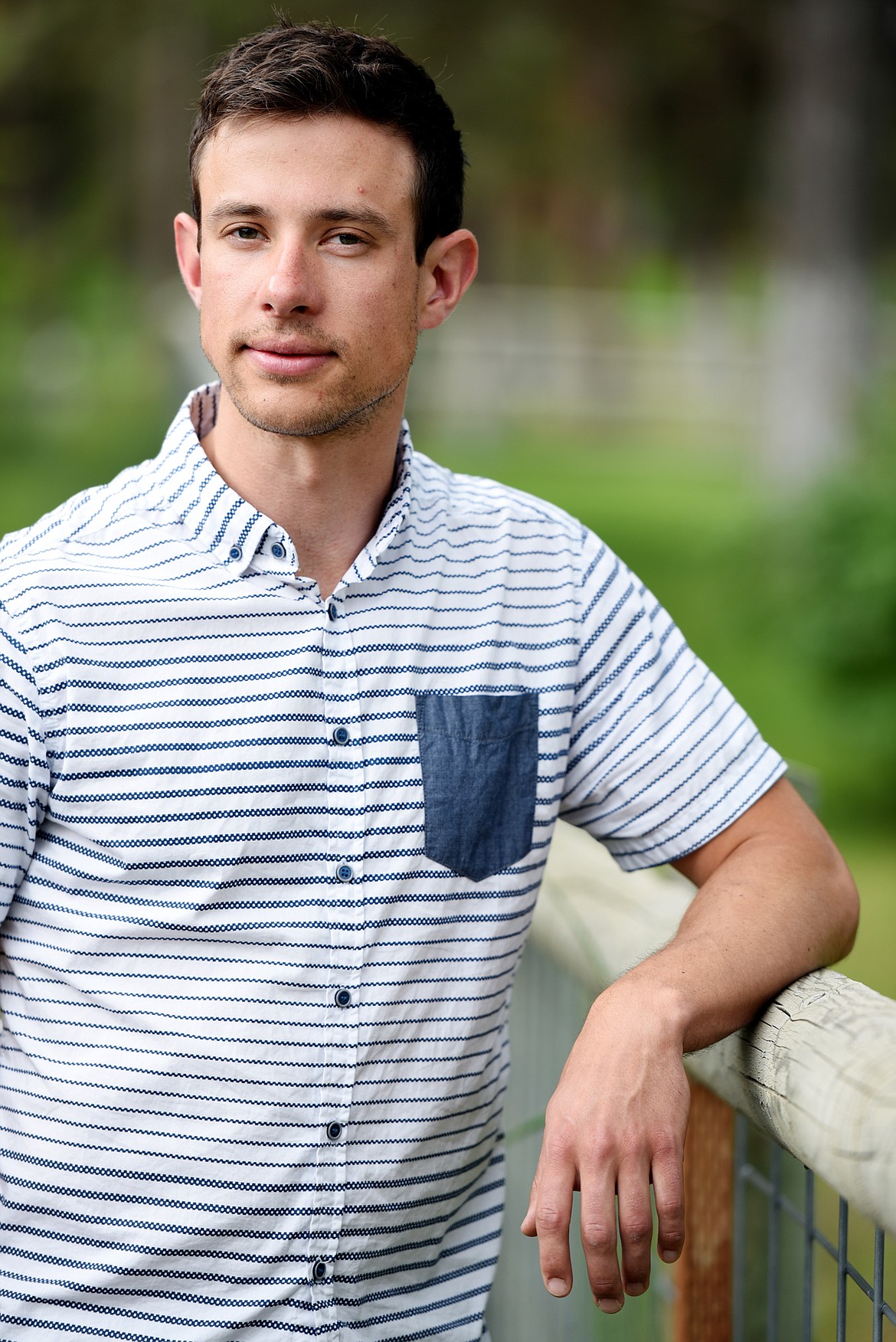 Artist Richie Carter, 28, at his home north of Kalispell on Tuesday. (Brenda Ahearn photos/Daily Inter Lake)