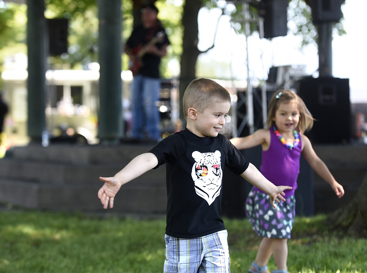 RYLAN RUSSELL-PERRY and Kymber Mantel dance during Picnic in the Park.
(Aaric Bryan/Daily Inter Lake, file)