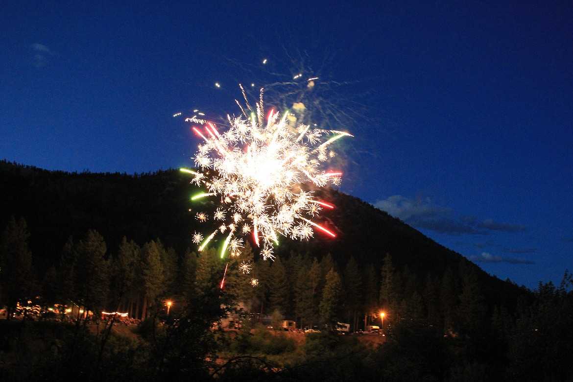 St. Regis will hold a large fireworks display put on by St. Regis volunteer firefighters. The River Edge in Alberton will also hold their annual fireworks show. (Kathleen Woodford/Mineral Independent).