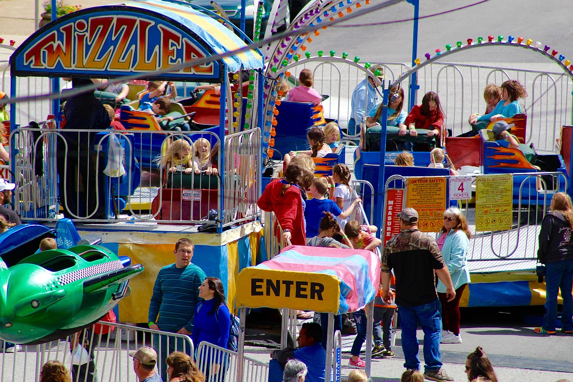 The carnival rides present at the event provided fun for the whole family.